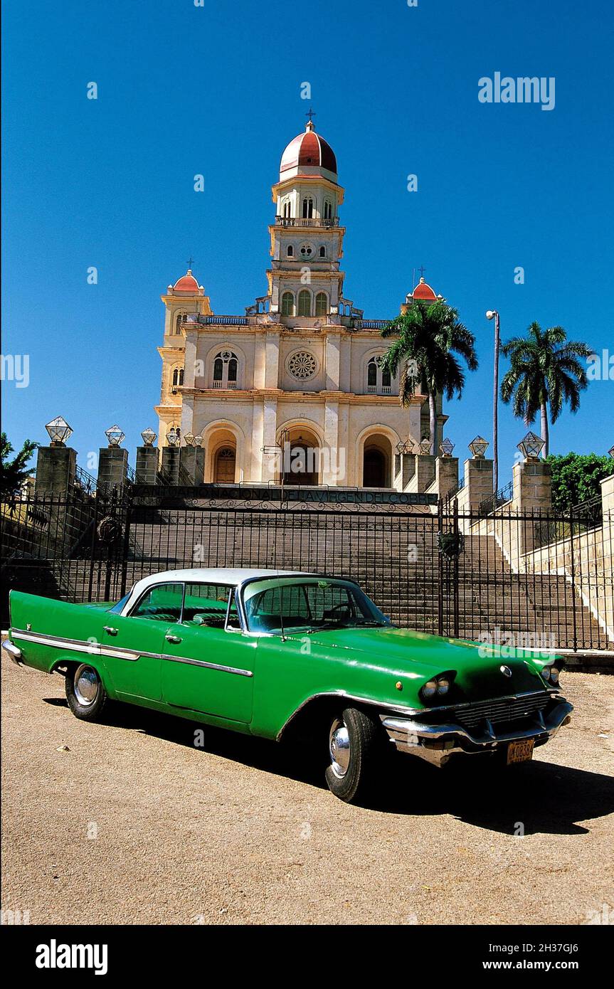 CUBA, PROVINCIA DI SANTIAGO DE CUBA, VILLAGGIO DI EL COBRE, BASILICA 'NUESTRA SENORA DEL COBRE' Foto Stock