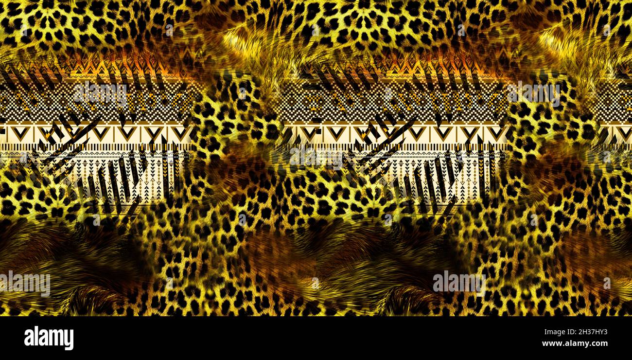 stampa in tessuto senza cuciture, disegni colorati, motivi di abbigliamento Foto Stock