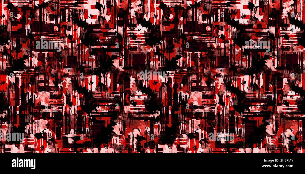 stampa in tessuto senza cuciture, disegni colorati, motivi di abbigliamento Foto Stock