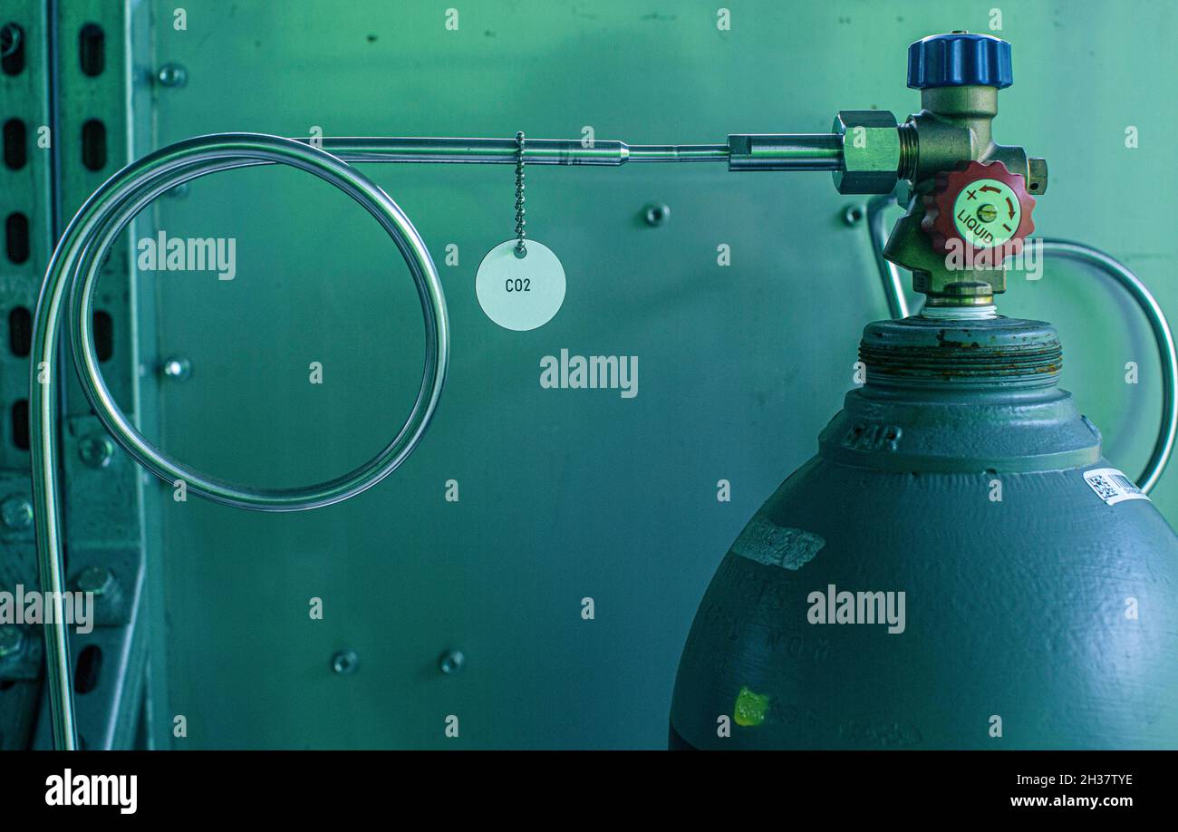 Bombola di gas CO2 Foto Stock
