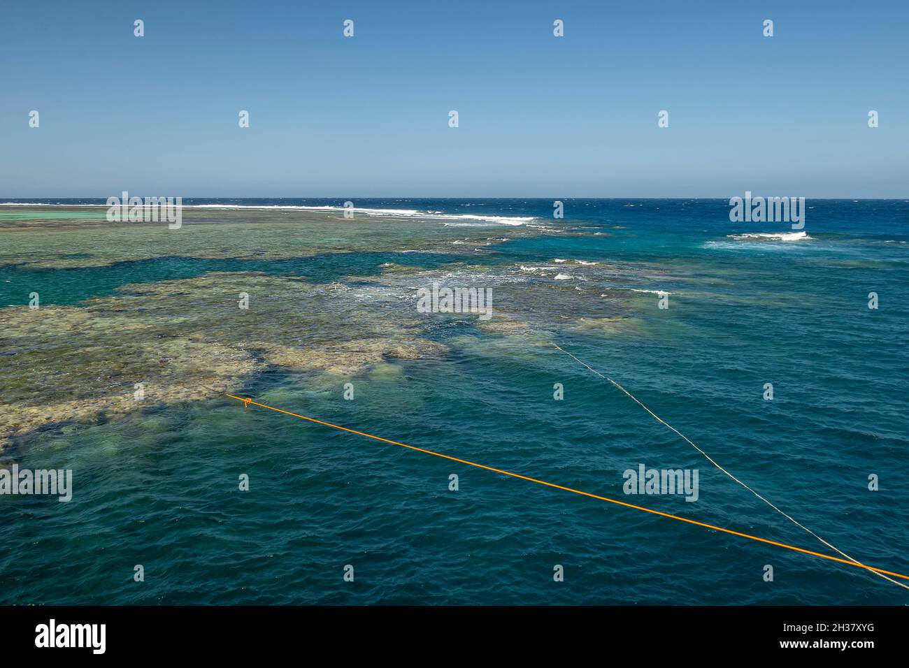 Sito di immersione RAS Trombi nel Mar Rosso, situato a nord di Port Ghalib in Egitto Foto Stock