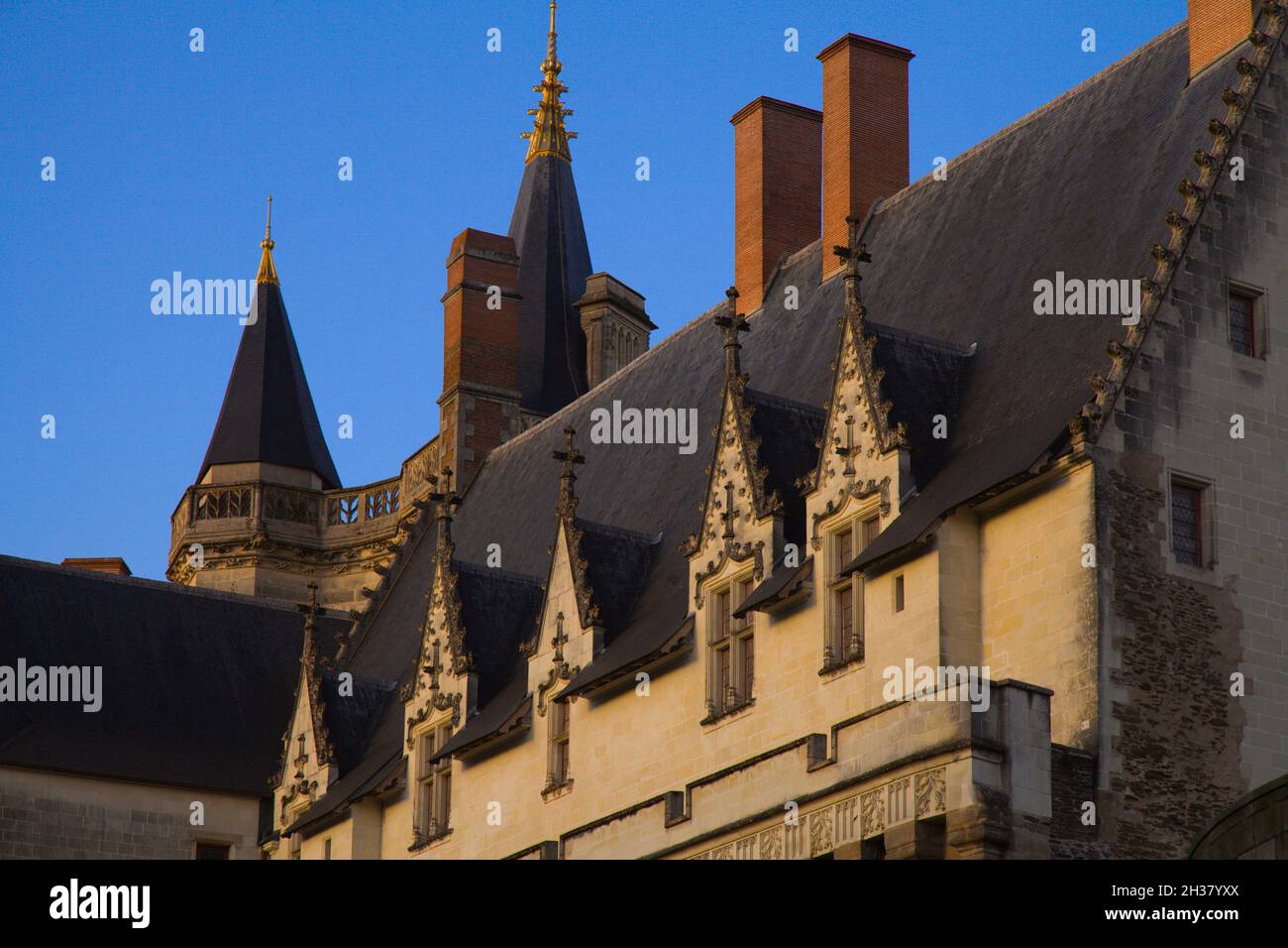 Francia, Bretagna, Nantes, Chateau des Ducs de Bretagne, castello, Foto Stock