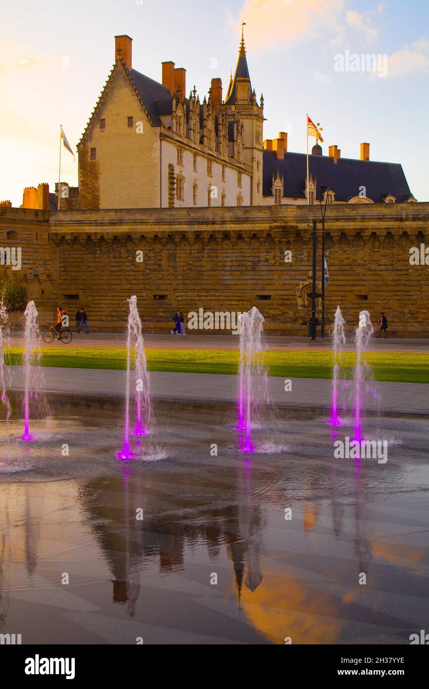 Francia, Bretagna, Nantes, Chateau des Ducs de Bretaagne, Foto Stock