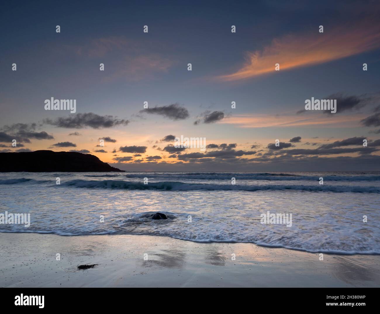 Dalmor Beach (Traigh Dhail Mhor) vicino Carloway, Isola di Lewis. Foto Stock