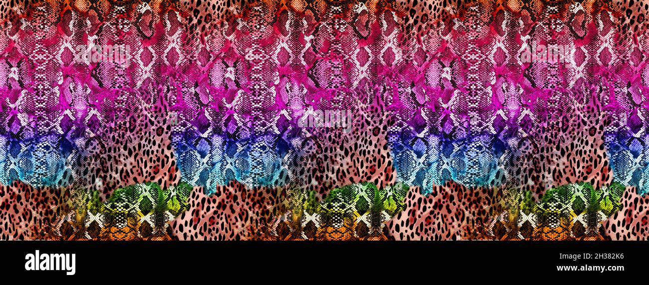 Disegno colorato background.Fashion pattern work e stampa tessile.Animal print, leopard texture.Fashion print pattern.Seamless astratto pattern in Foto Stock