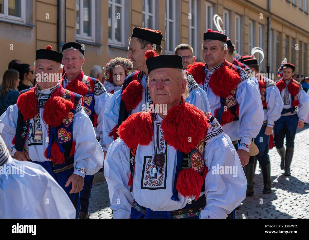 UHERSKE HRADISTE, REPUBBLICA CECA - Sep 27, 2021: Il popolo al festival del vino a Uherske Hradiste, Moravia meridionale. Foto Stock