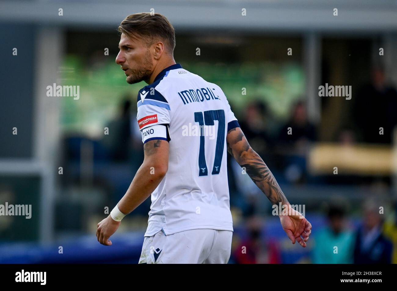 Verona, Italia. 24 ottobre 2021. Ciro immobile (Lazio) ritratto durante Hellas Verona FC vs SS Lazio, Serie Italiana di calcio A match a Verona, Italy, October 24 2021 Credit: Independent Photo Agency/Alamy Live News Foto Stock