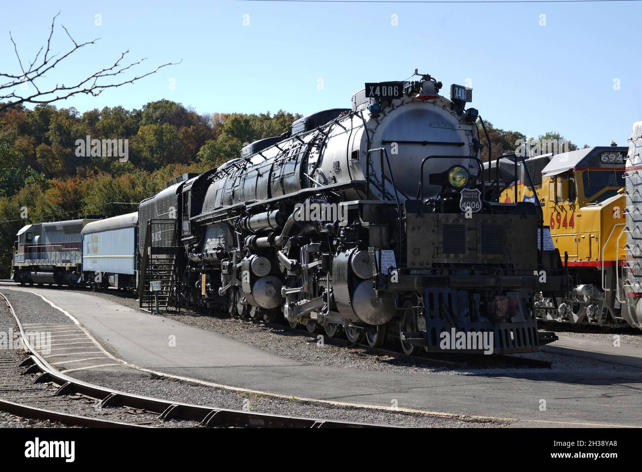 ST LOUIS, STATI UNITI - Lug 23, 2016: Thee Big Boy Steam, il più grande treno di motori mai costruito locomotiva, St. Louis, Stati Uniti Foto Stock