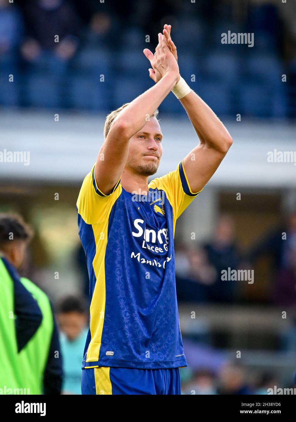 Verona, Italia. 24 ottobre 2021. Antonin Barak (Verona) felicità durante Hellas Verona FC vs SS Lazio, Serie di calcio italiana A partita a Verona, Italia, Ottobre 24 2021 Credit: Agenzia fotografica indipendente/Alamy Live News Foto Stock