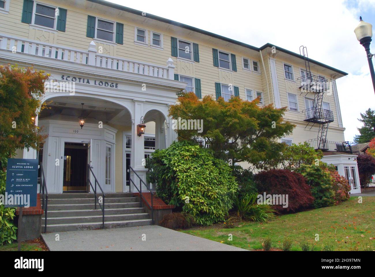 california del nord storica scotia azienda legname città in Humbolt County stati uniti d'america Foto Stock