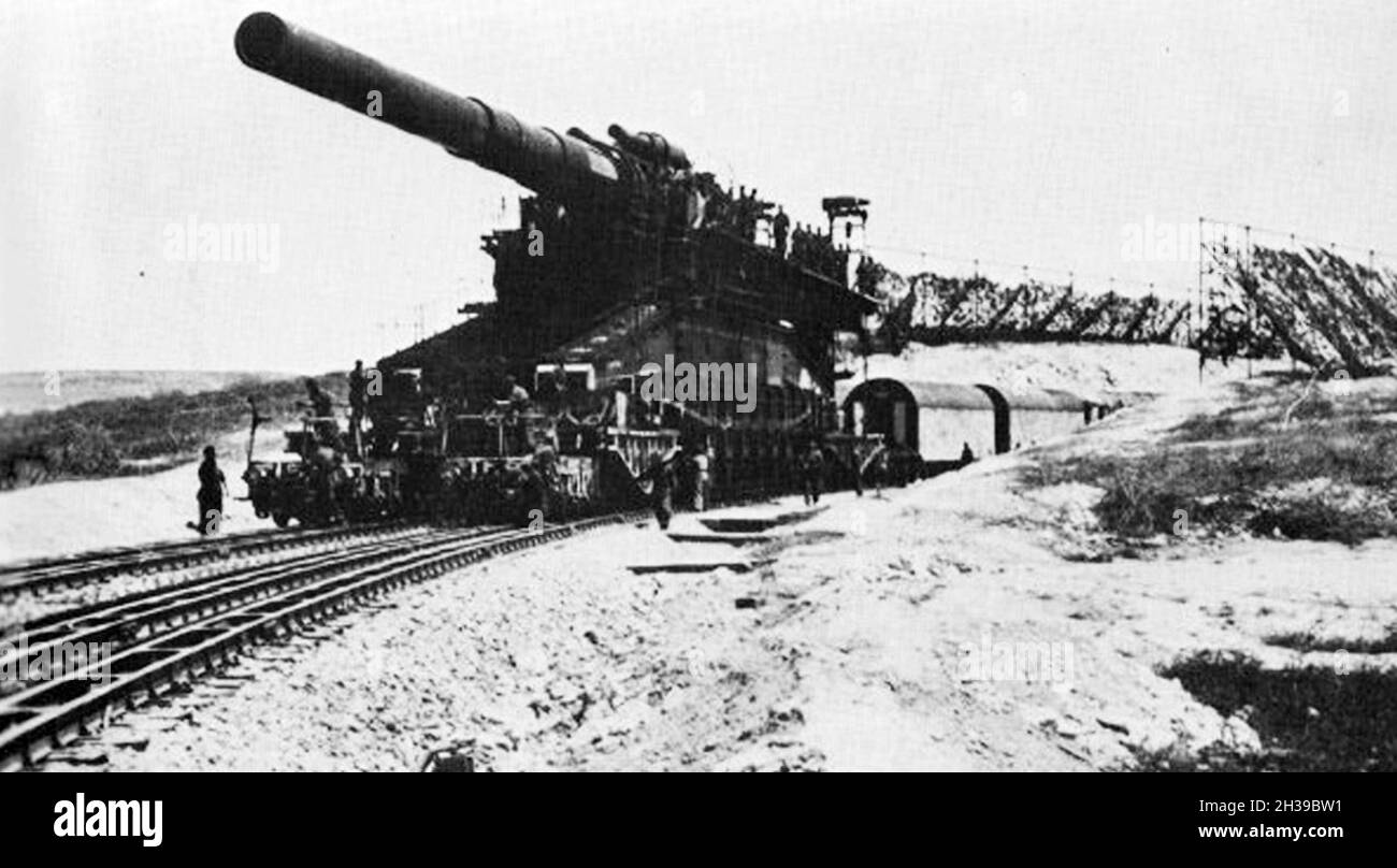 L'enorme cannone tedesco da 800 mm Schwerer Gustav in URSS nel 1941 Foto Stock