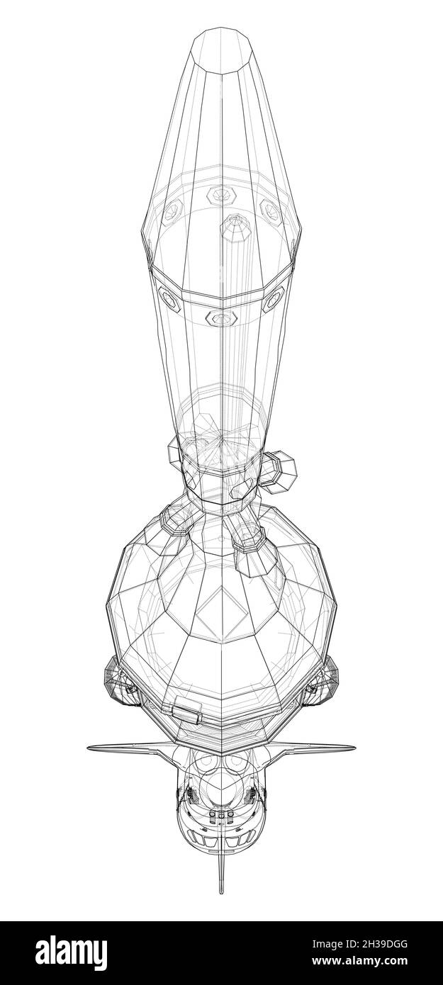 Navetta per il trasporto di razzi Illustrazione Vettoriale