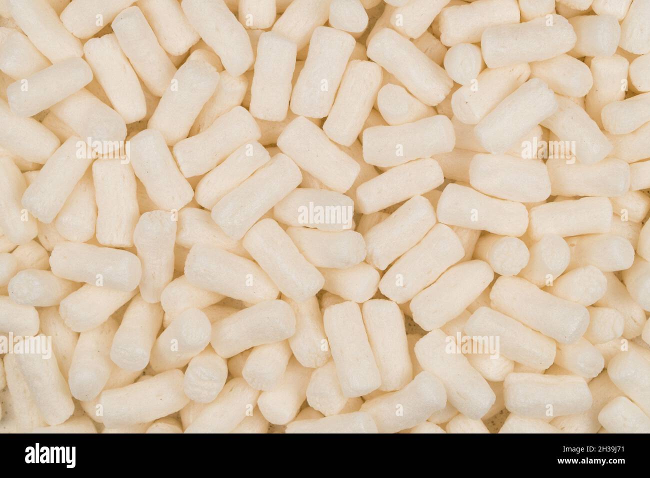 Fondo bianco di riempitivo in polistirene espanso Foto Stock