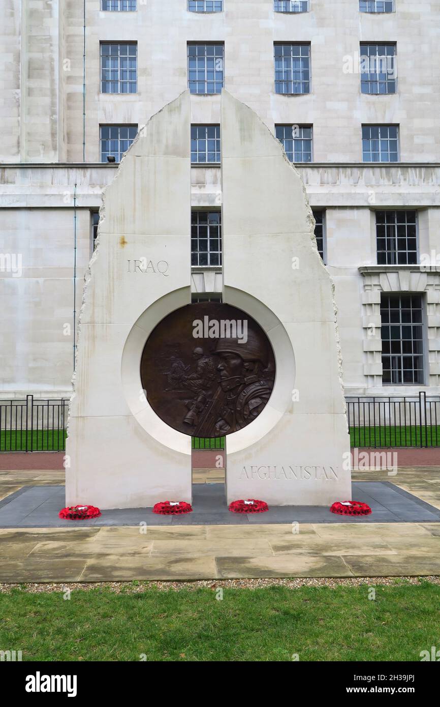 Iraq Afganistan memoriale di guerra in Whitehall Gardens sulla riva nord del Tamigi a Londra Foto Stock