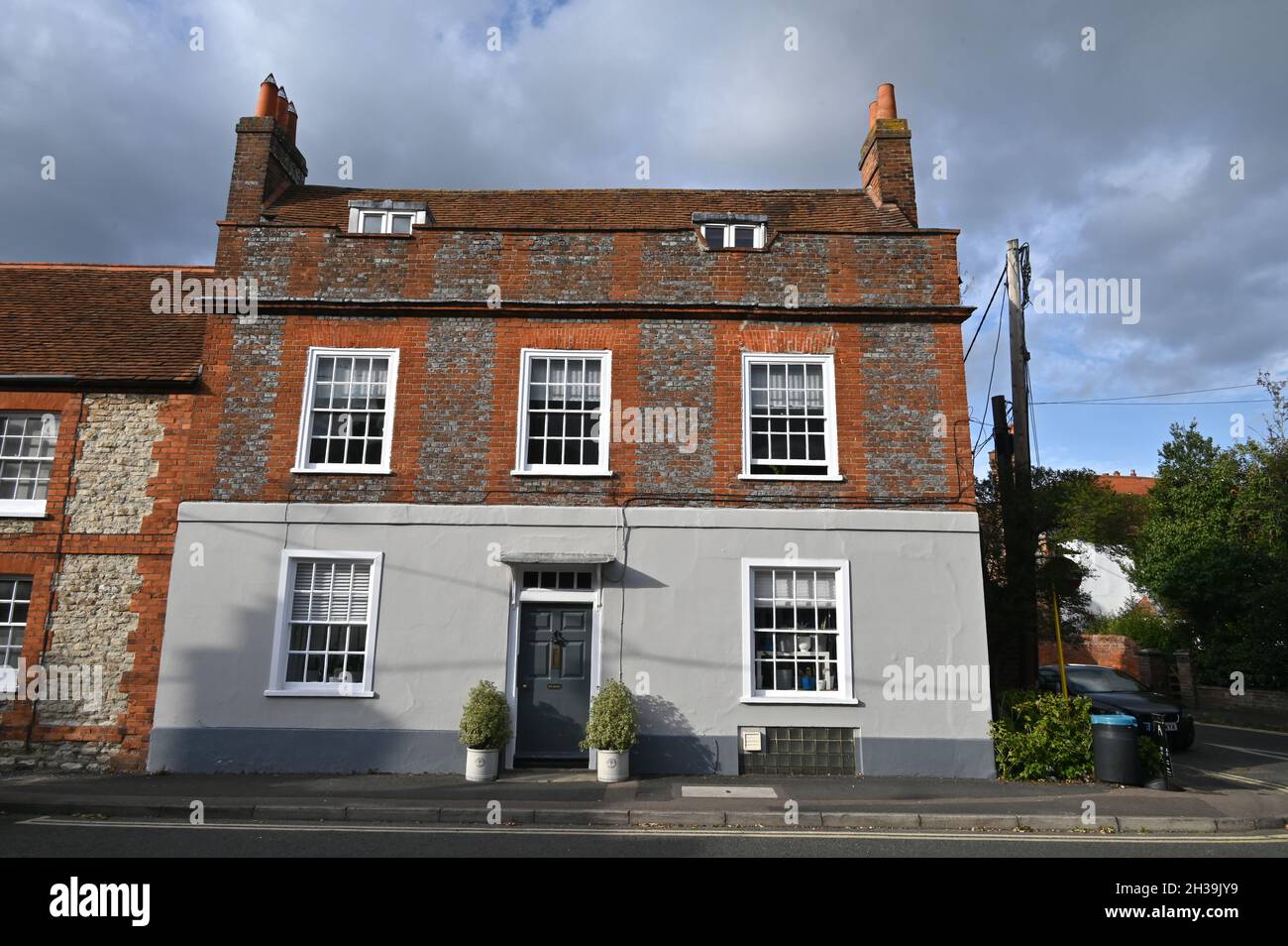 Case nel villaggio Oxfordshire di Benson Foto Stock
