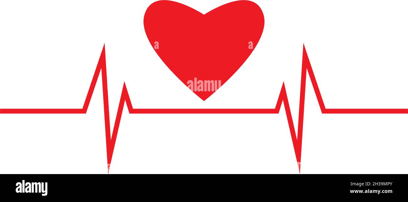 La linea di impulsi illustrazione template vettoriale Illustrazione Vettoriale