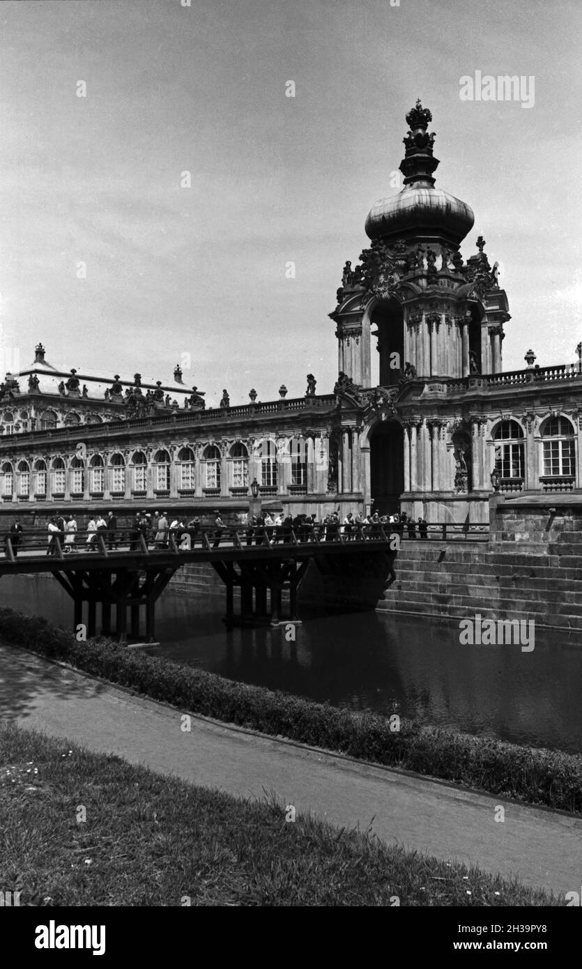 Das Kronentor am Zwinger a Dresda, Germania 1930 Jahre. A Dresda, Germania 1930. Foto Stock