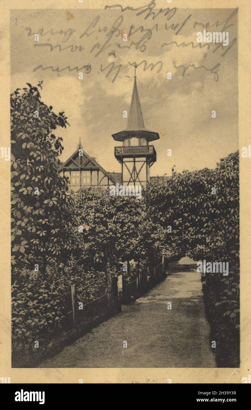 Lübben, Landkreis Dahme-Spreewald in der Niederlausitz im Land Brandenburg, Deutschland, Ansicht von ca 1910, digitale Reproduktion einer gemeinfreien Postkarte Foto Stock