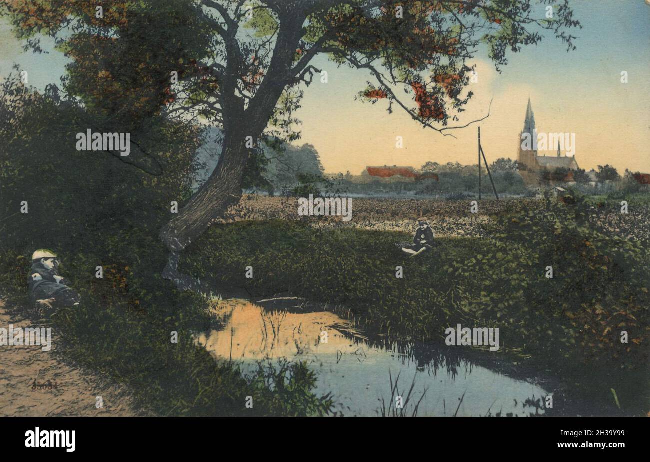 Luckenwalde, Landkreis Teltow-Fläming in Brandenburg, Deutschland, Ansicht von ca 1910, digitale Reproduktion einer gemeinfreien Postkarte Foto Stock