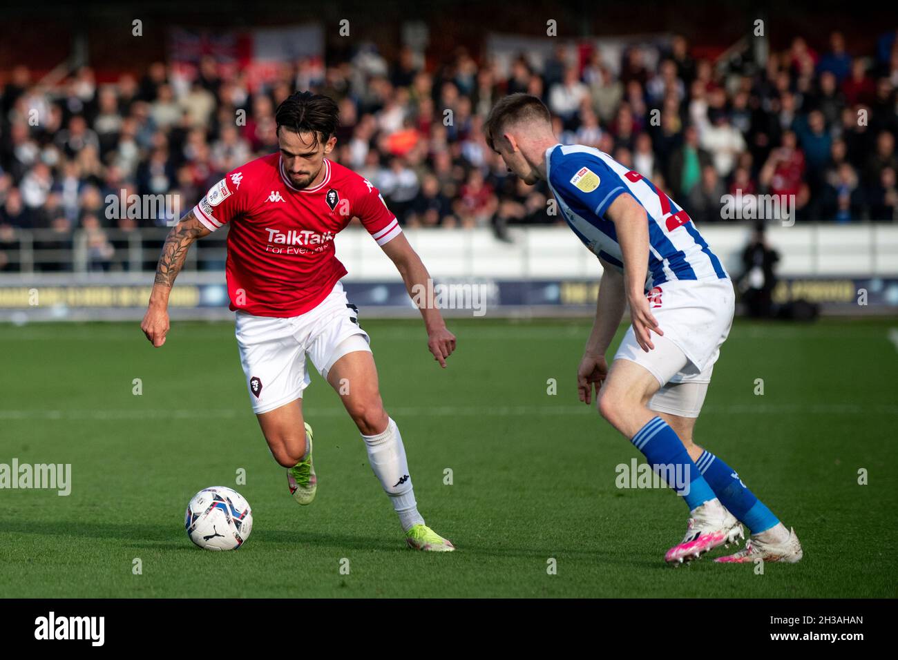 Salford City 2-0 Hartlepool United. Il Peninsula Stadium, Moor Lane, Salford. Foto Stock