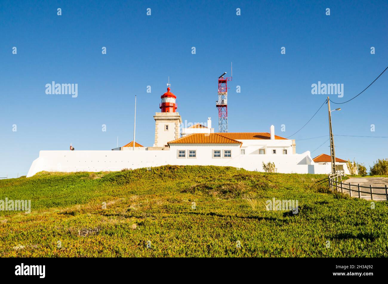 Cabo da Roca capo e faro in Portogallo, punto più occidentale dell'Europa continentale Foto Stock