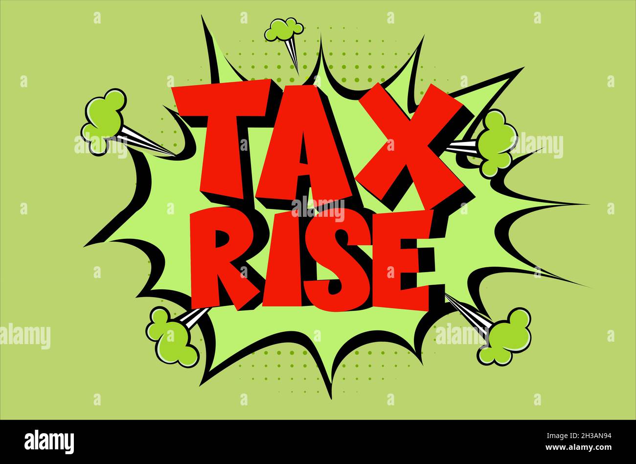 Imposta aumento Comic Lettering Vector illustrazione cartoon in stile retrò pop art su sfondo halftone Illustrazione Vettoriale