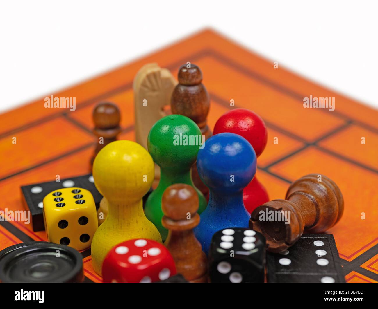 Personaggi di gioco diversi per giochi da tavolo, giochi di salotto Foto Stock