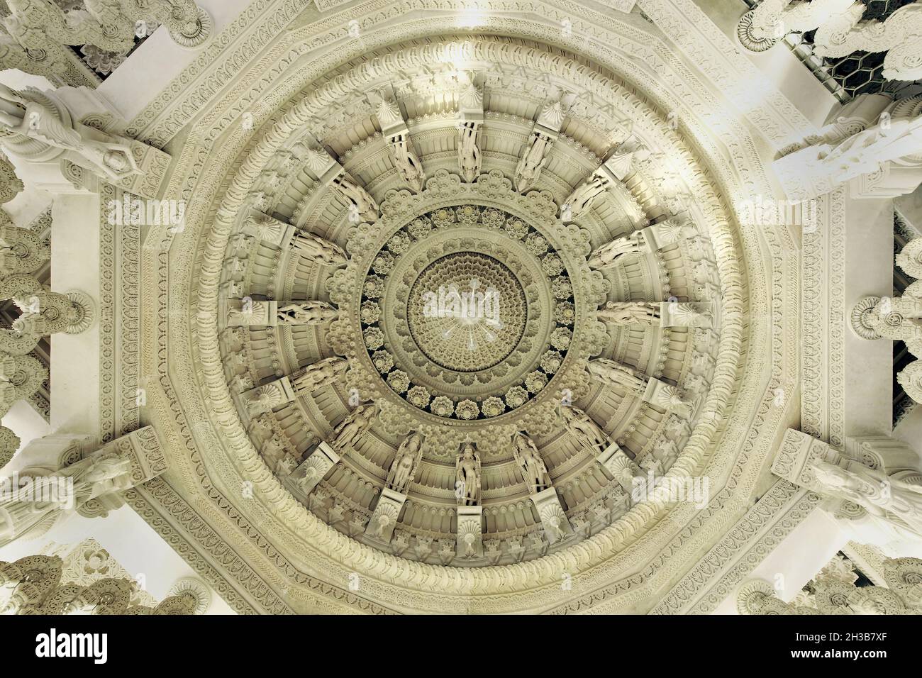 01 02 2009 architettura BAPS Swaminarayan Tempio Bhavnagar-distretto Bhavnagar-Gujarat India Foto Stock