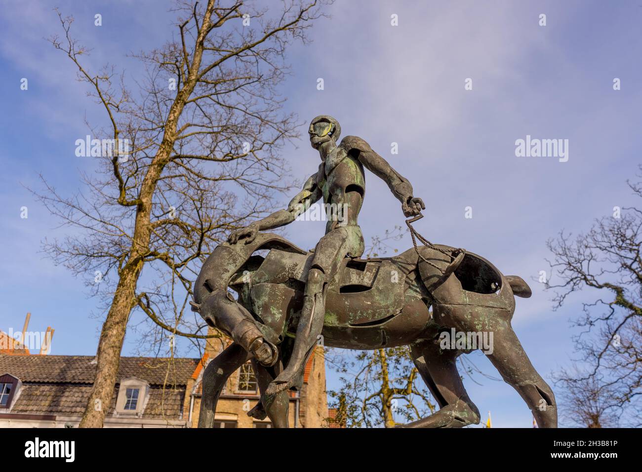 Bruges, Belgio - 17 febbraio 2018: I quattro cavalieri dell'Apo Foto Stock