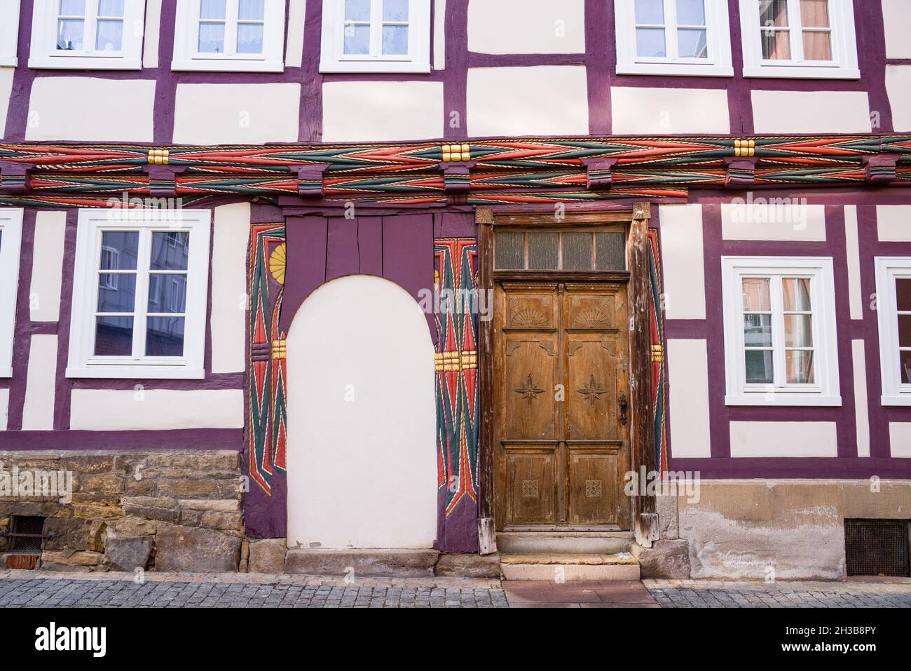 Vecchia casa, Hannoversch Münden, bassa Sassonia, Germania, Europa Foto Stock