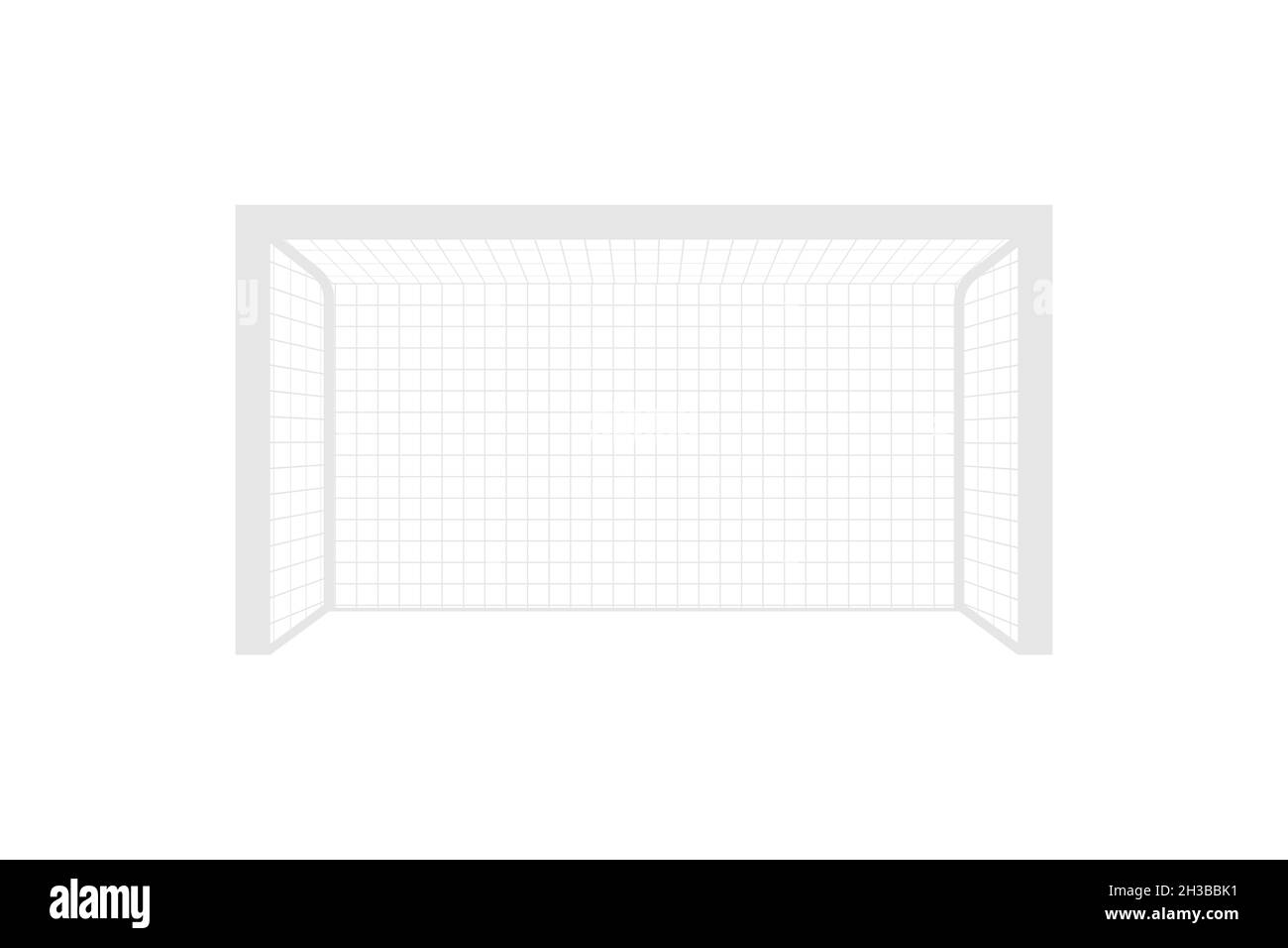Calcio gol isolato su sfondo bianco Illustrazione Vettoriale