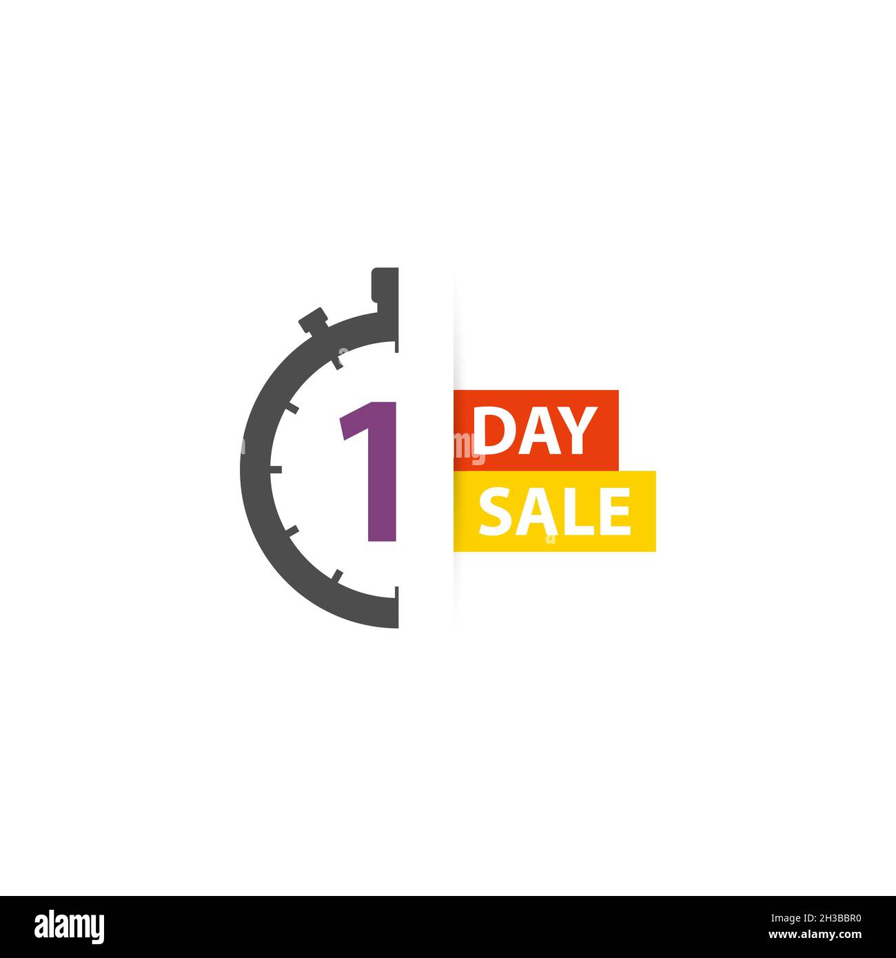 Un giorno di vendita icona cronometro timer Illustrazione Vettoriale
