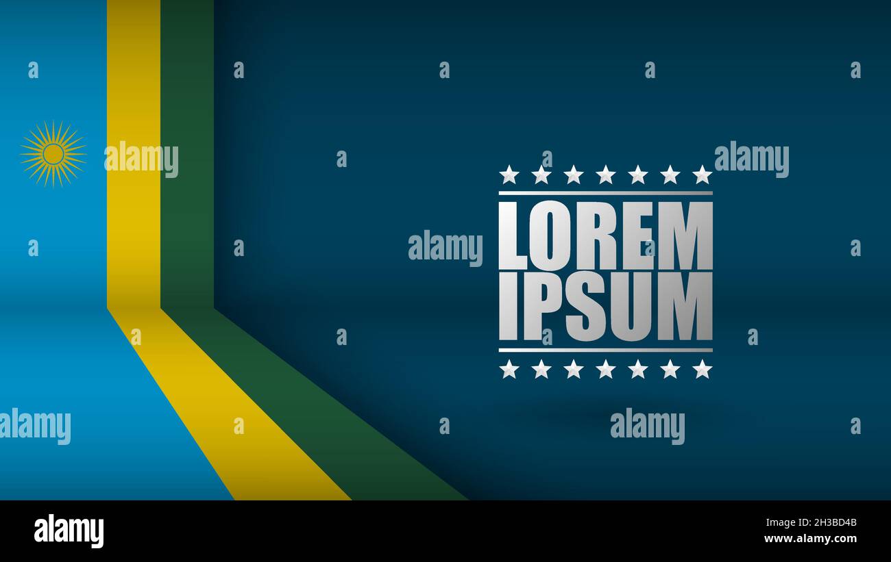 EPS10 Vector Patriotic background con i colori della bandiera del Ruanda. Un elemento di impatto per l'uso che si desidera fare di esso. Illustrazione Vettoriale