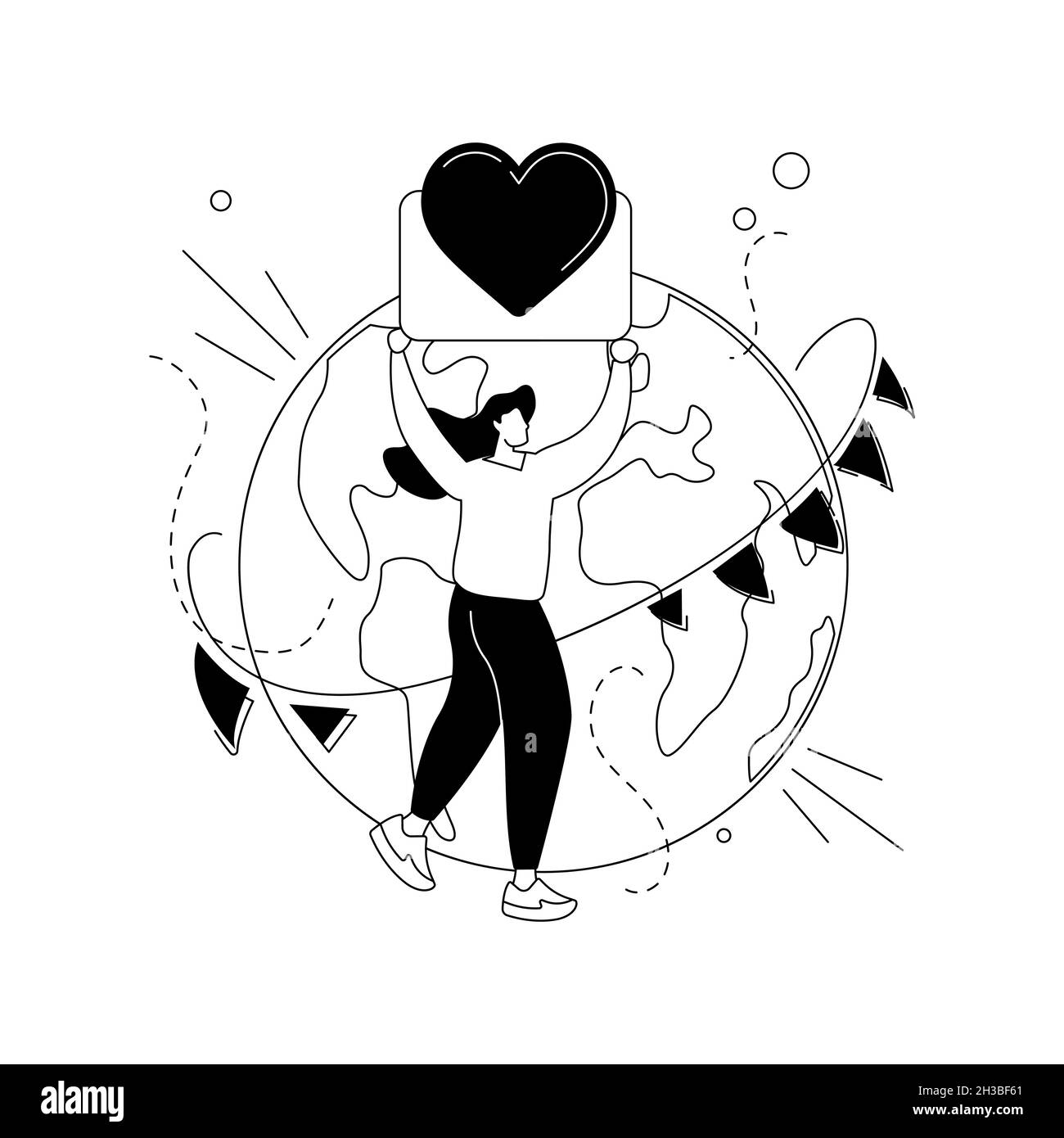 Illustrazione vettoriale del concetto astratto Earth Day. Illustrazione Vettoriale