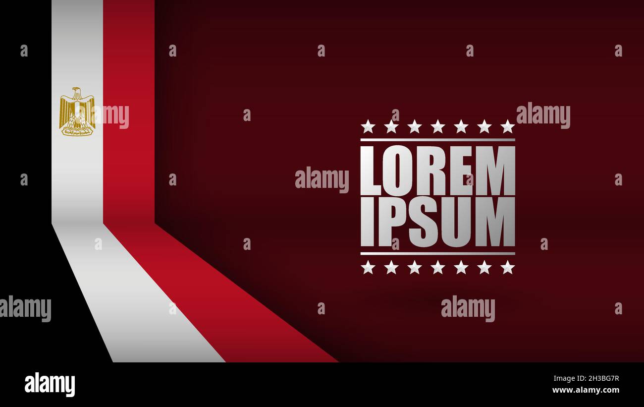 EPS10 Vector Patriotic background con colori della bandiera egiziana. Un elemento di impatto per l'uso che si desidera fare di esso. Illustrazione Vettoriale