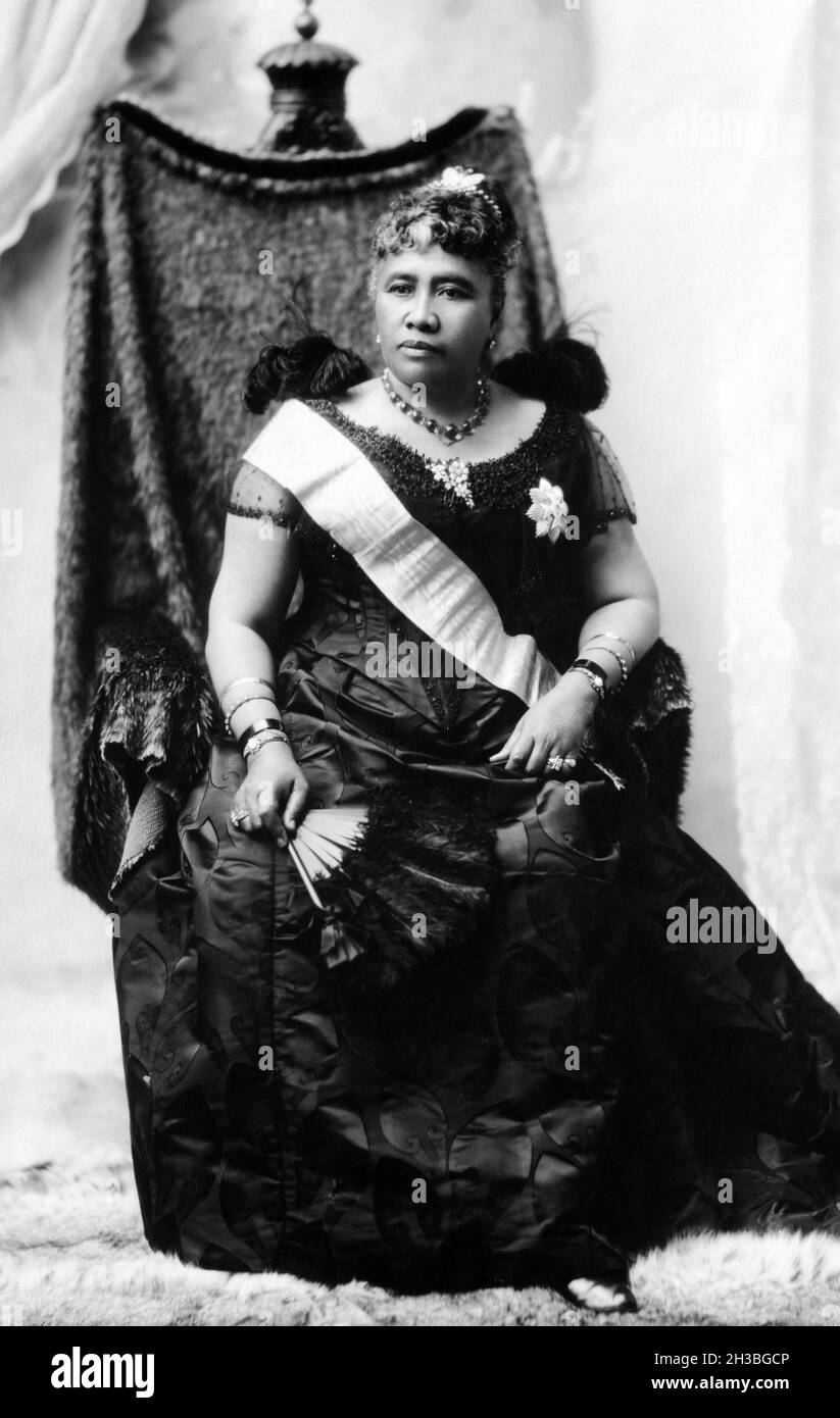 Lili uokalani. Regina Liliuokalani delle Hawaii (1838-1917), l'ultimo monarca del regno. Foto Stock