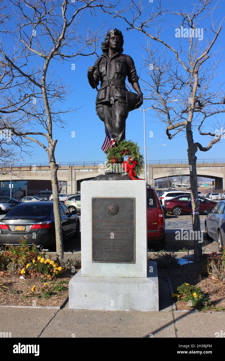 Women Veterans Monument, Rockaway Beach, Queens, New York Foto Stock