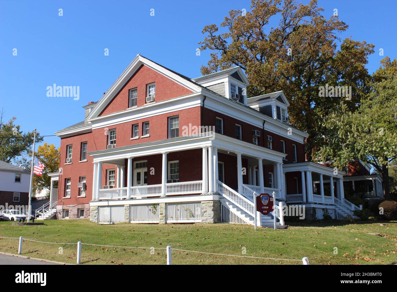 Captain's Quarters, Fort Totten, Willets Point, Bayside, Queens, New York Foto Stock