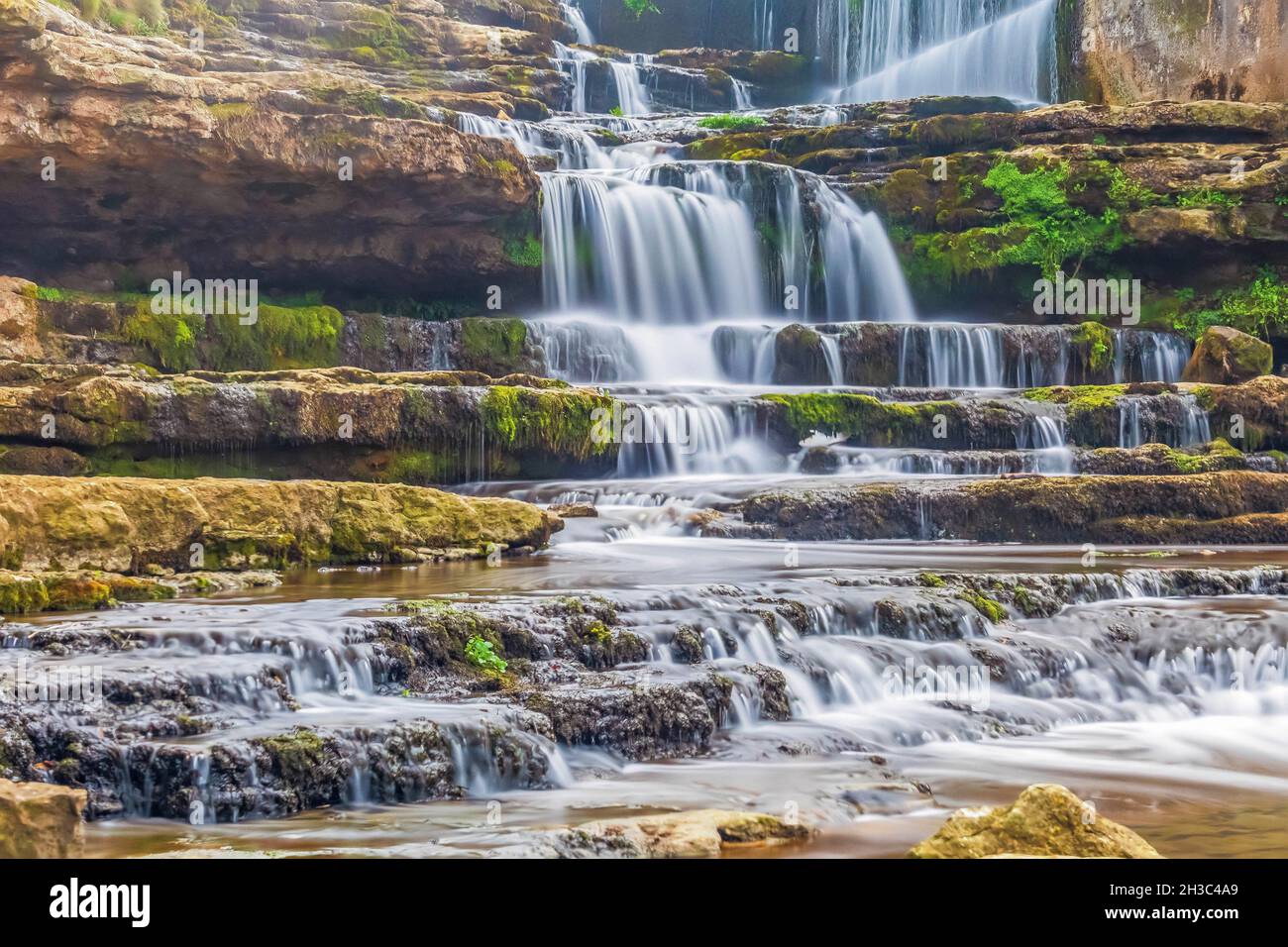 Architettura civile medievale in Cantabria Foto Stock