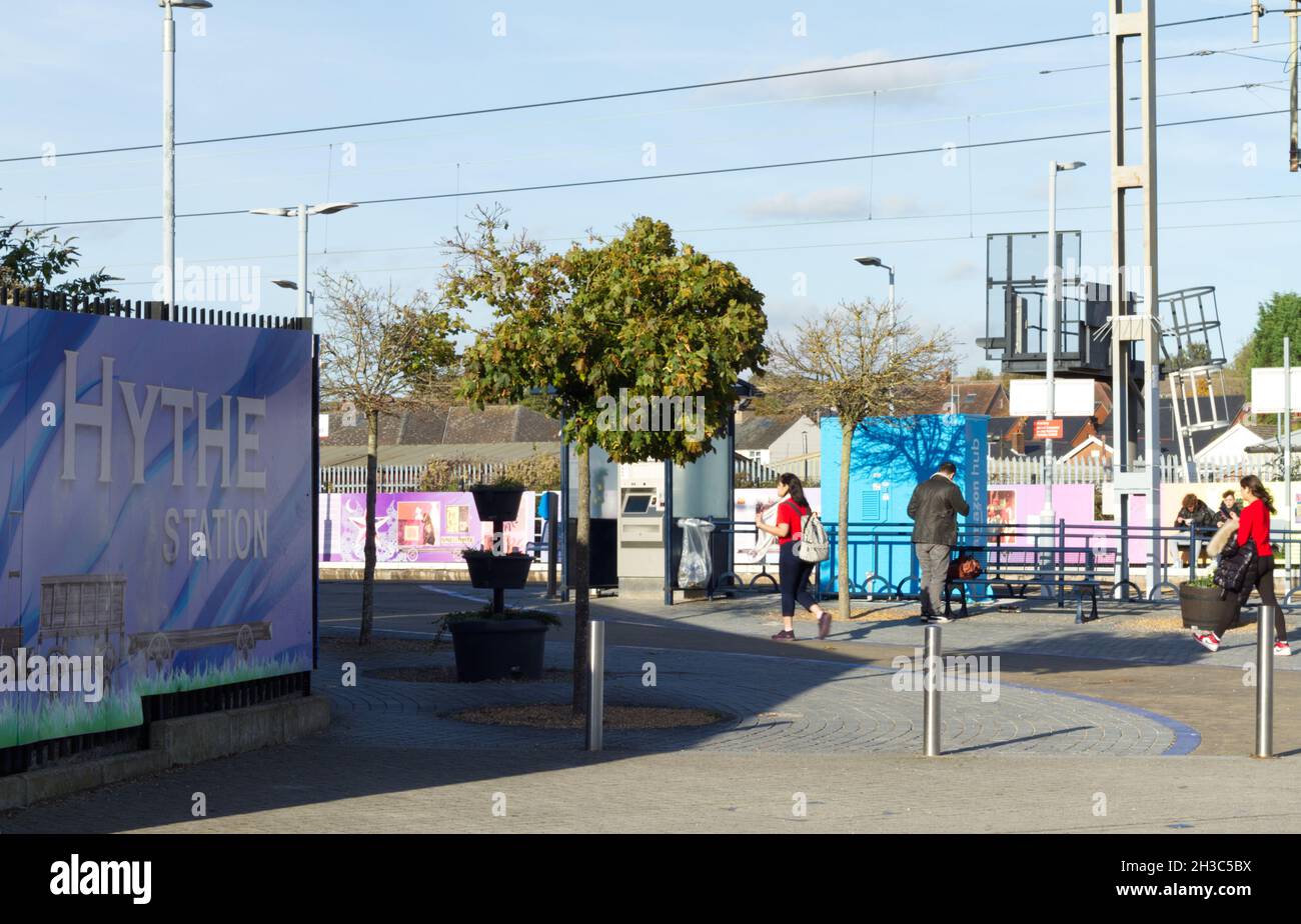 Stazione ferroviaria di Hythe, Colchester, Essex sulla linea Sunshine Coast Foto Stock