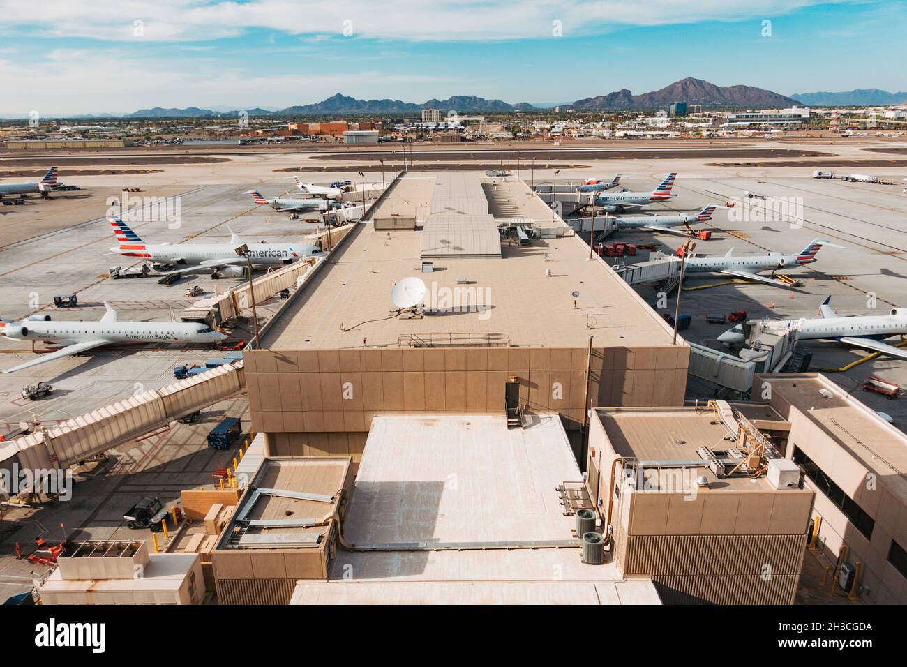 Terminal 4 presso l'aeroporto internazionale Sky Harbor di Phoenix, Phoenix, Arizona, Stati Uniti Foto Stock