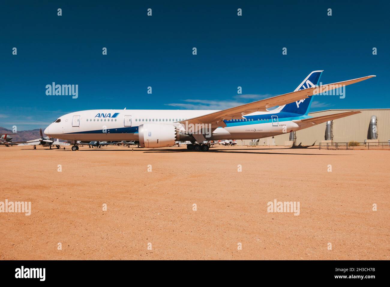 Il secondo Boeing 787 Dreamliner costruito ora si trova al Pima Air & Space Museum, Arizona, USA Foto Stock