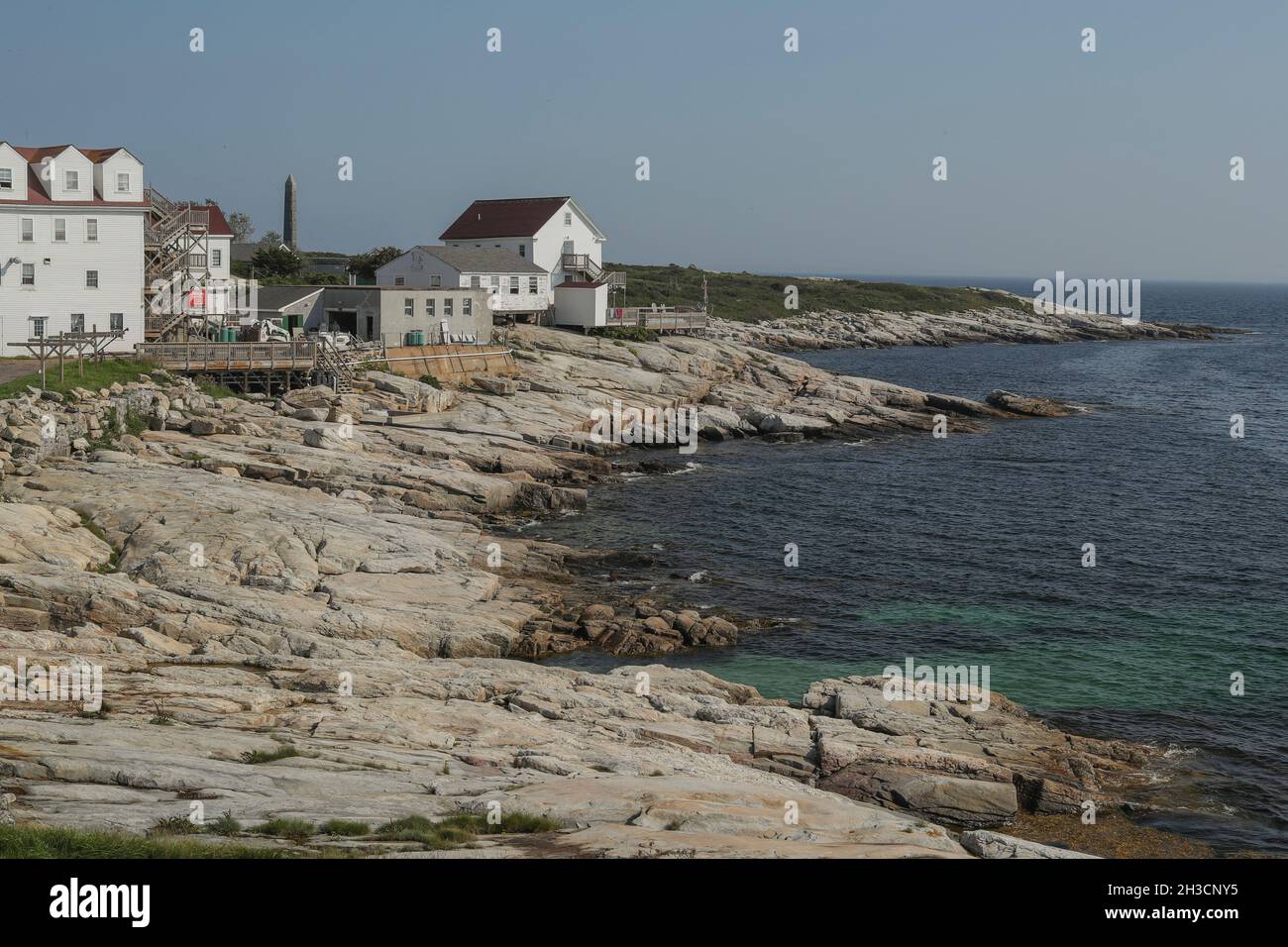Questa isola è una delle 9 isole situate a 7 miglia al largo della costa del New Hampshire. Conosciuta come le isole di Shoal, è al largo della costa di Rye, NH ed è una summ Foto Stock