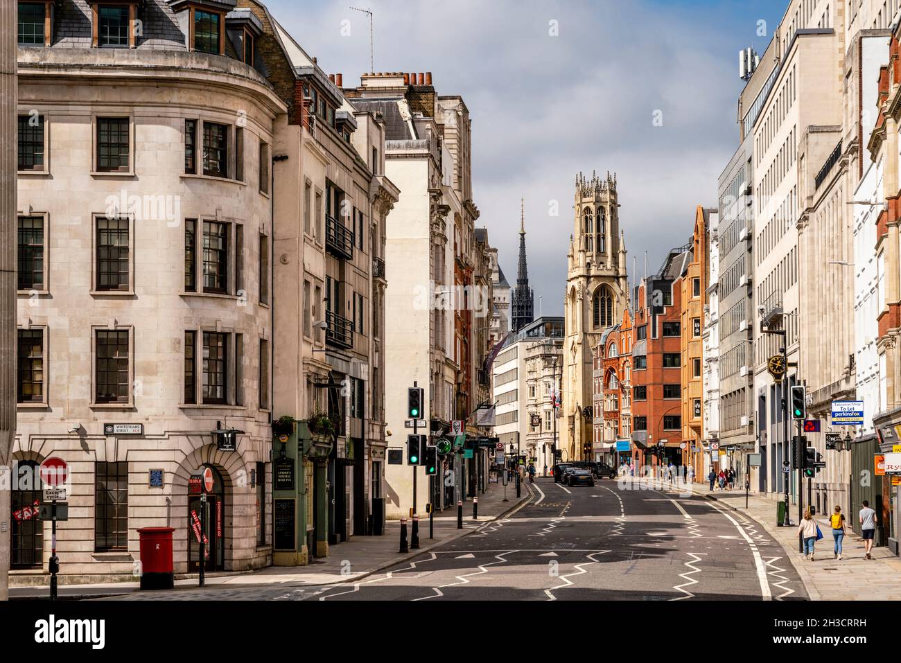 Fleet Street, la città di Londra, Londra, Regno Unito. Foto Stock