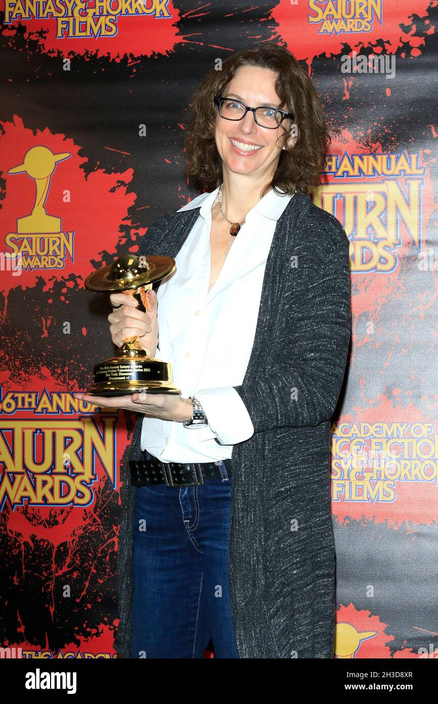 26 ottobre 2021, Burbank, CA, USA: LOS ANGELES - Oct 26: Michelle Paradise al 46° annuale Saturn Awards - Sala Stampa al Marriott Convention Center il 26 ottobre 2021 a Burbank, CA (Credit Image: © Kay Blake/ZUMA Press Wire) Foto Stock