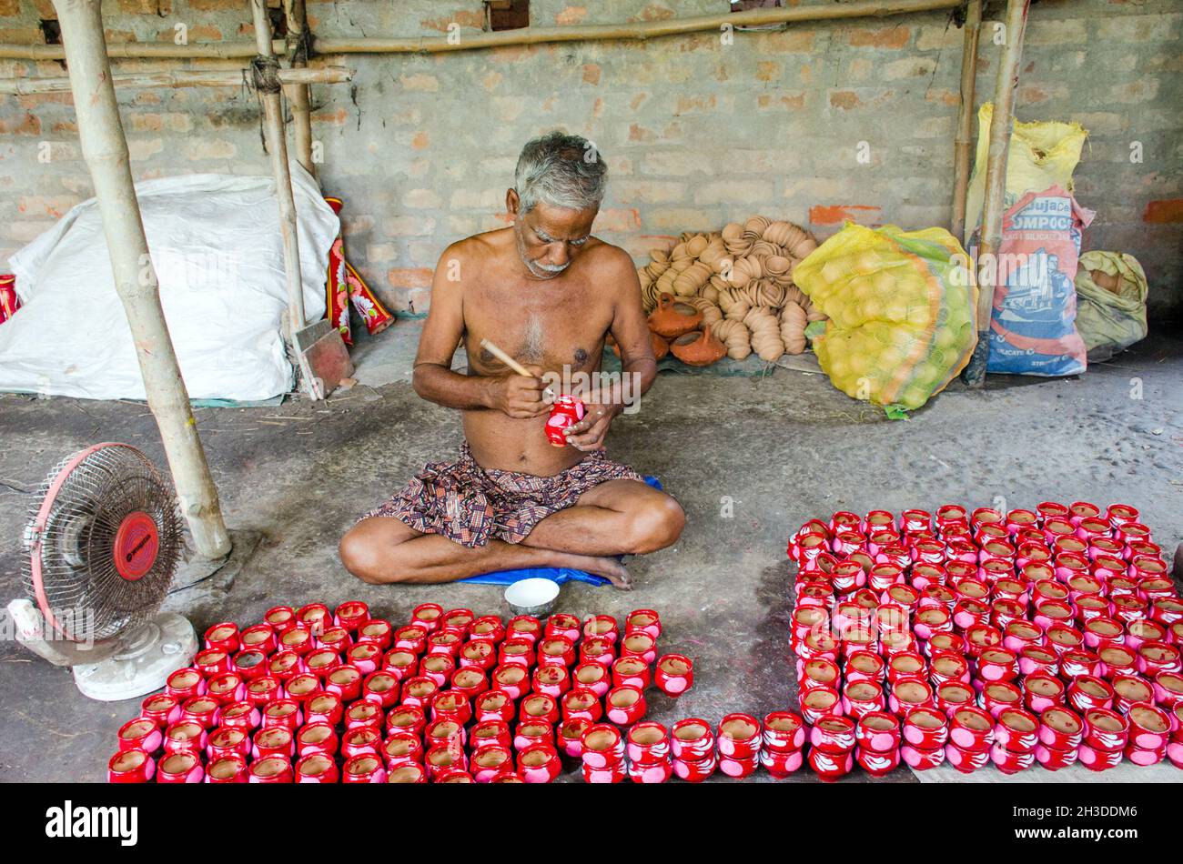 occupato ceramica rurale a ovest bengala india Foto Stock