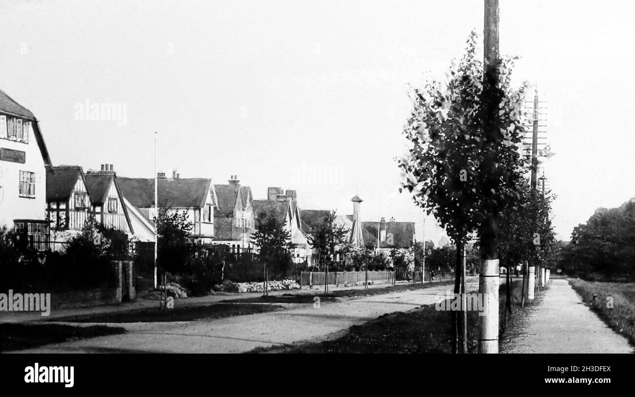 Norton Way, Letchworth Garden City, inizio del 1900 Foto Stock
