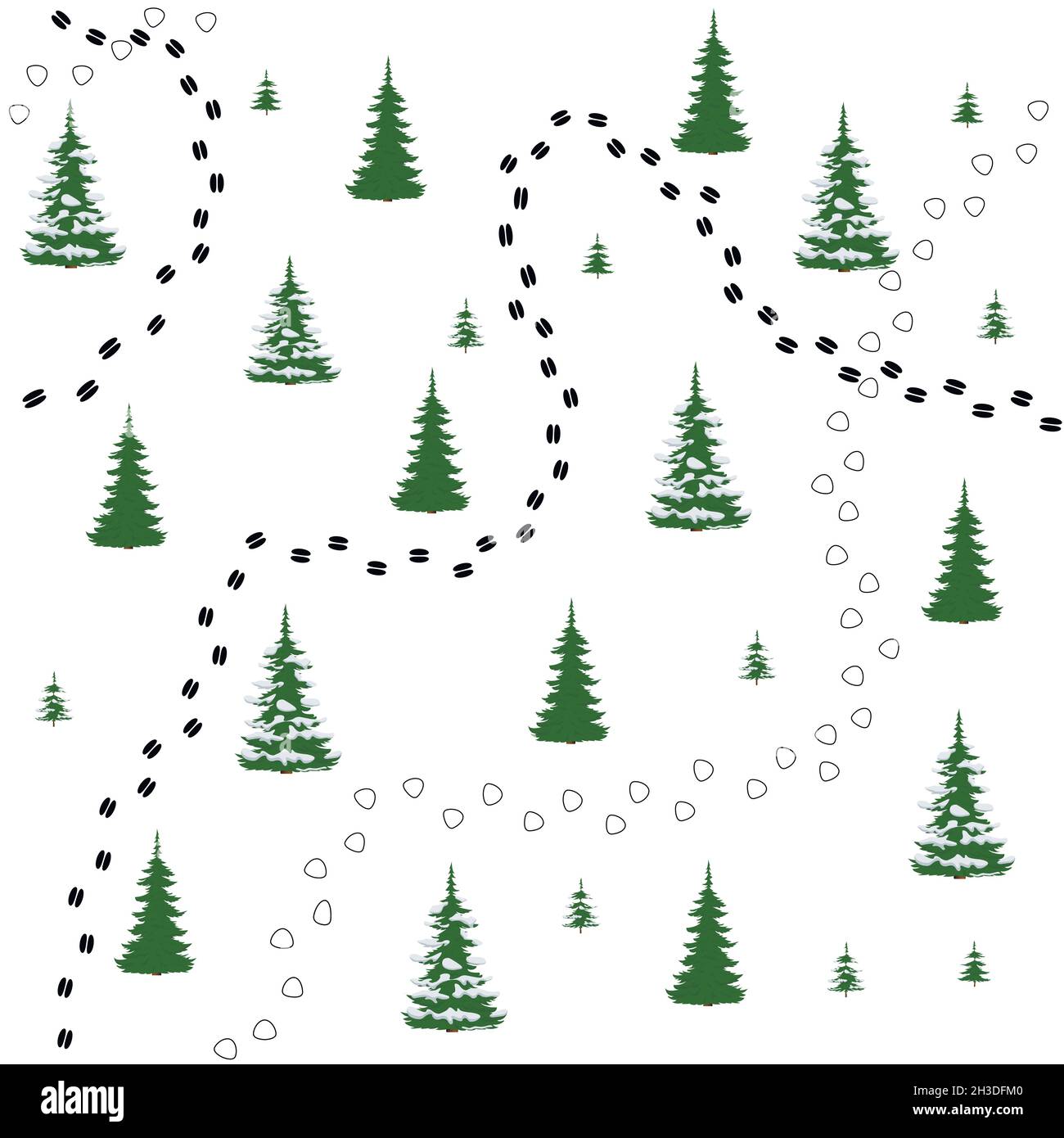 tracce di animali selvatici Illustrazione Vettoriale