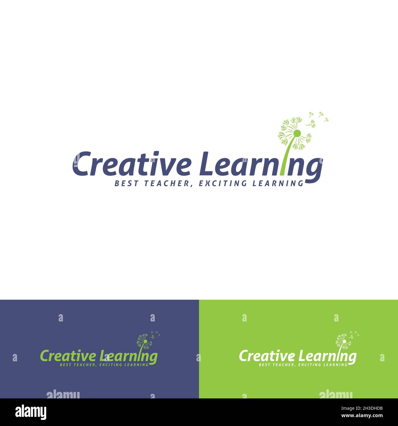 Creative Learning Education Summer camp logo design Illustrazione Vettoriale
