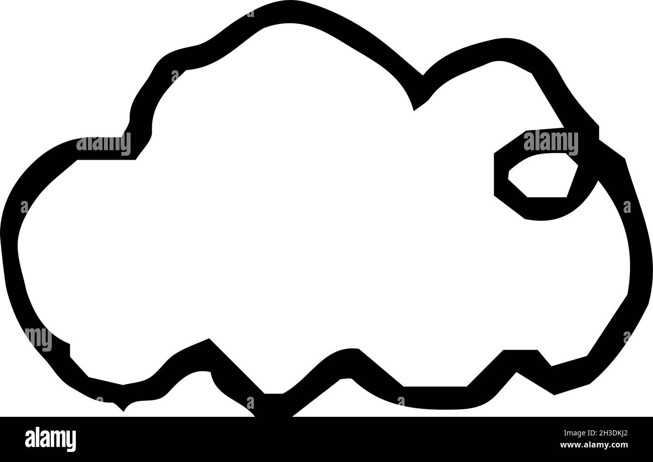 Questa è un'illustrazione dei graffiti Cloud disegnati da un bambino Illustrazione Vettoriale